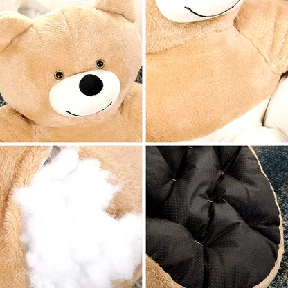 Semi-Enclosed Bear Pet Dog Bed Ultra Soft Cat Bed Detachable Plush Puppy Bed Winter Warm Sleeping Bed Mat Pet Product